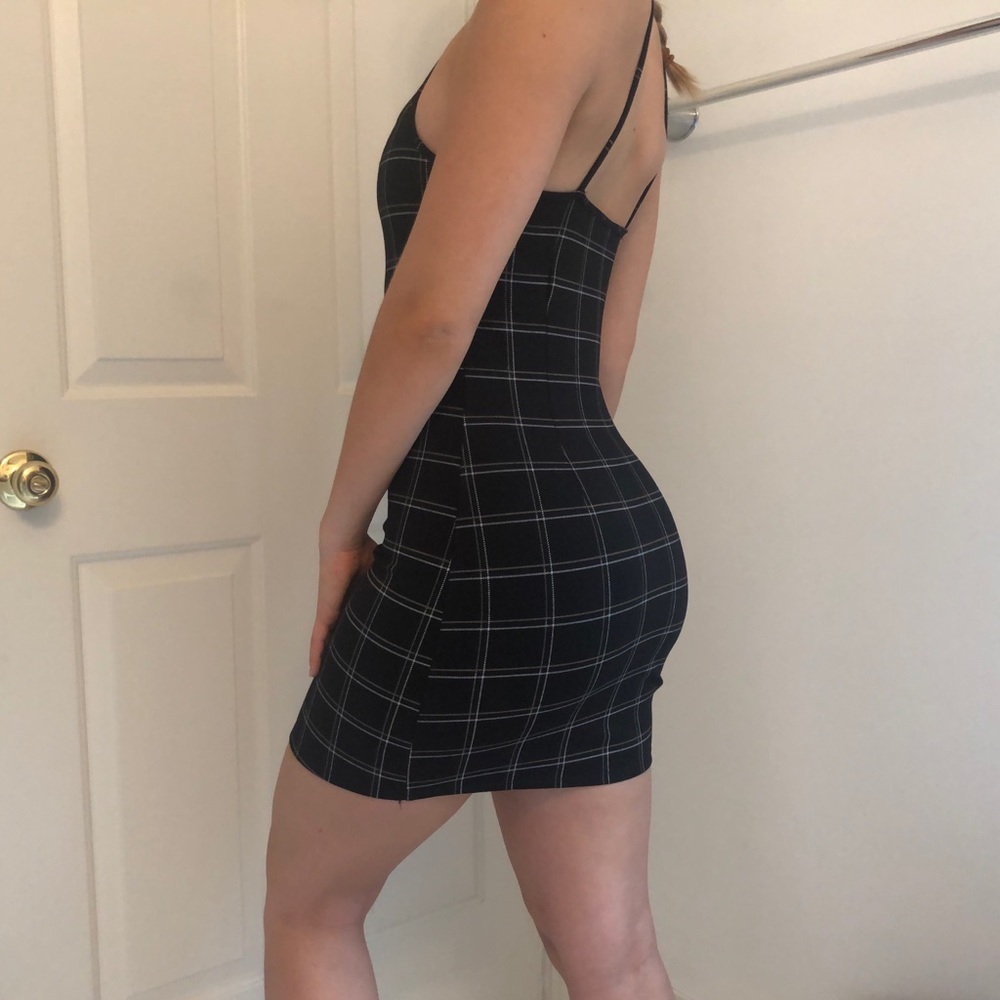Black Checkered Dress || Tank Dress